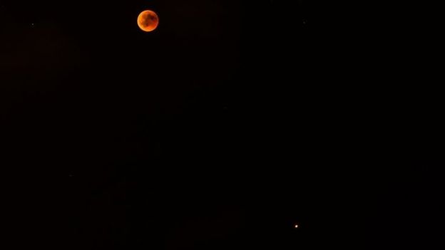 Mars (bottom right) could also be viewed in the sky