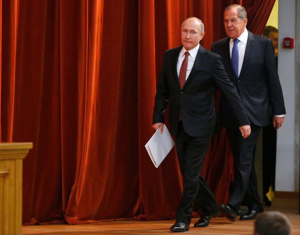 President Vladimir V. Putin with his foreign minister, Sergei V. Lavrov