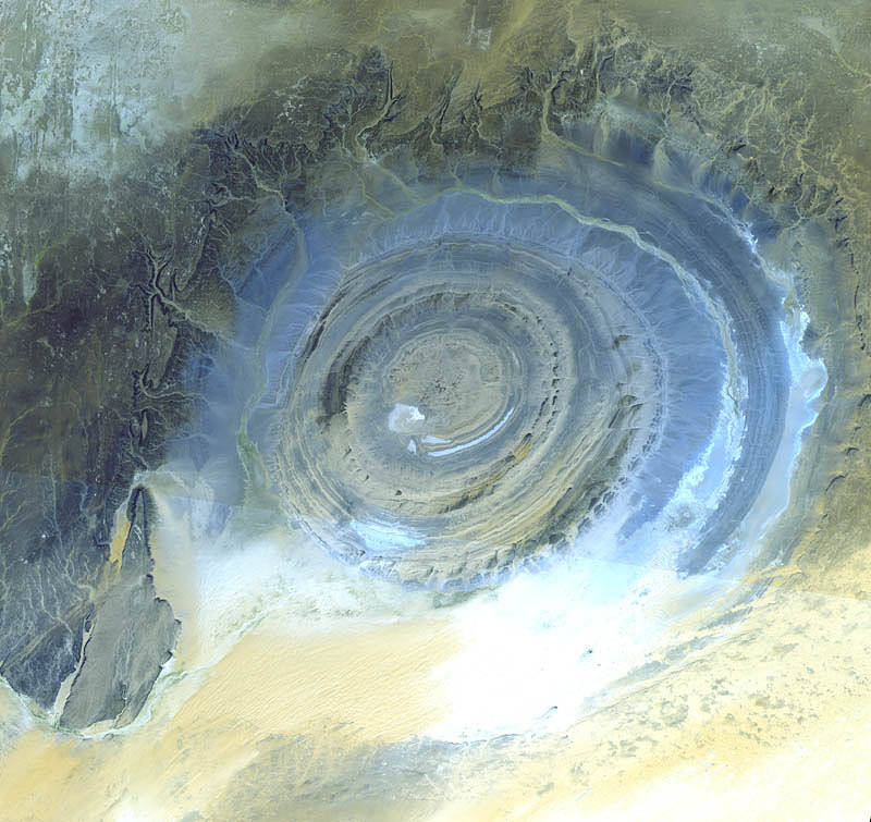 The prominent circular feature in the Sahara desert of Mauritania | Nasa