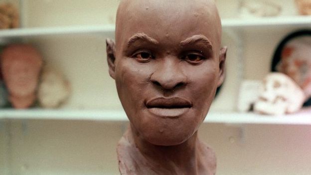 Luzia's face was reconstructed by a team at Manchester University in 1999| BBC