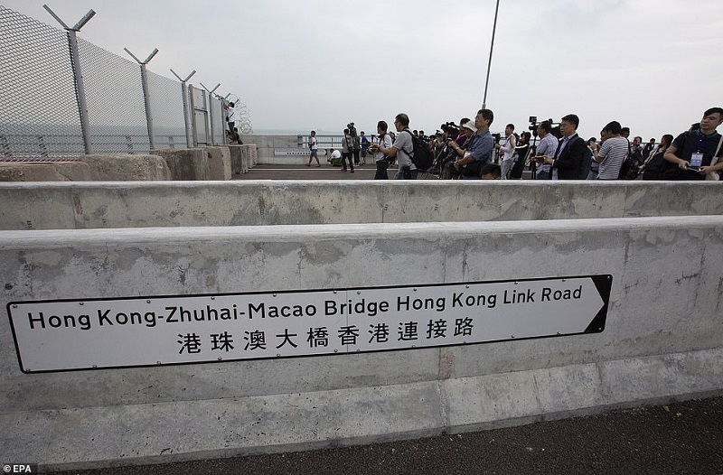 The mega structure is the world's longest sea crossing and the sixth longest bridge on earth | EPA