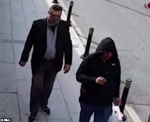 CCTV images have emerged showing a Saudi intelligence officer dressed in a fake beard and Jamal Khashoggi's clothes and glasses (left) on the day the journalist disappeared